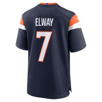 Men's Denver Broncos John Elway Number 7 Nike Navy Mile High Collection Retired Player Game Jersey