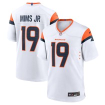 Men's Denver Broncos Marvin Mims Jr Number 19 Nike White Game Jersey