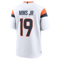 Men's Denver Broncos Marvin Mims Jr Number 19 Nike White Game Jersey