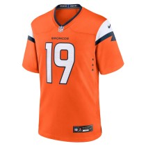 Men's Denver Broncos Marvin Mims Jr Number 19 Nike Orange Game Jersey