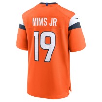 Men's Denver Broncos Marvin Mims Jr Number 19 Nike Orange Game Jersey