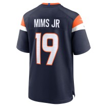 Men's Denver Broncos Marvin Mims Jr Number 19 Nike Navy Game Jersey