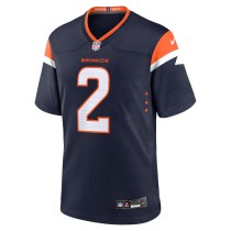 Men's Denver Broncos Patrick Surtain II Number 2 Nike Navy Mile High Collection Game Jersey