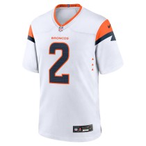 Men's Denver Broncos Patrick Surtain II Number 2 Nike White Mile High Collection Game Jersey