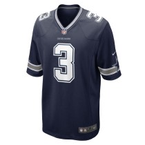 Men's Dallas Cowboys Brandin Cooks Number 3 Nike Navy Game Jersey