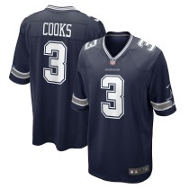 Men's Dallas Cowboys Brandin Cooks Number 3 Nike Navy Game Jersey