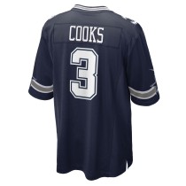 Men's Dallas Cowboys Brandin Cooks Number 3 Nike Navy Game Jersey