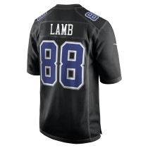 Men's Dallas Cowboys CeeDee Lamb Number 88 Nike Carbon Black Fashion Game Jersey