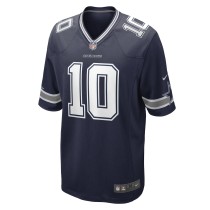 Men's Dallas Cowboys Cooper Rush Number 10 Nike Navy Game Player Jersey