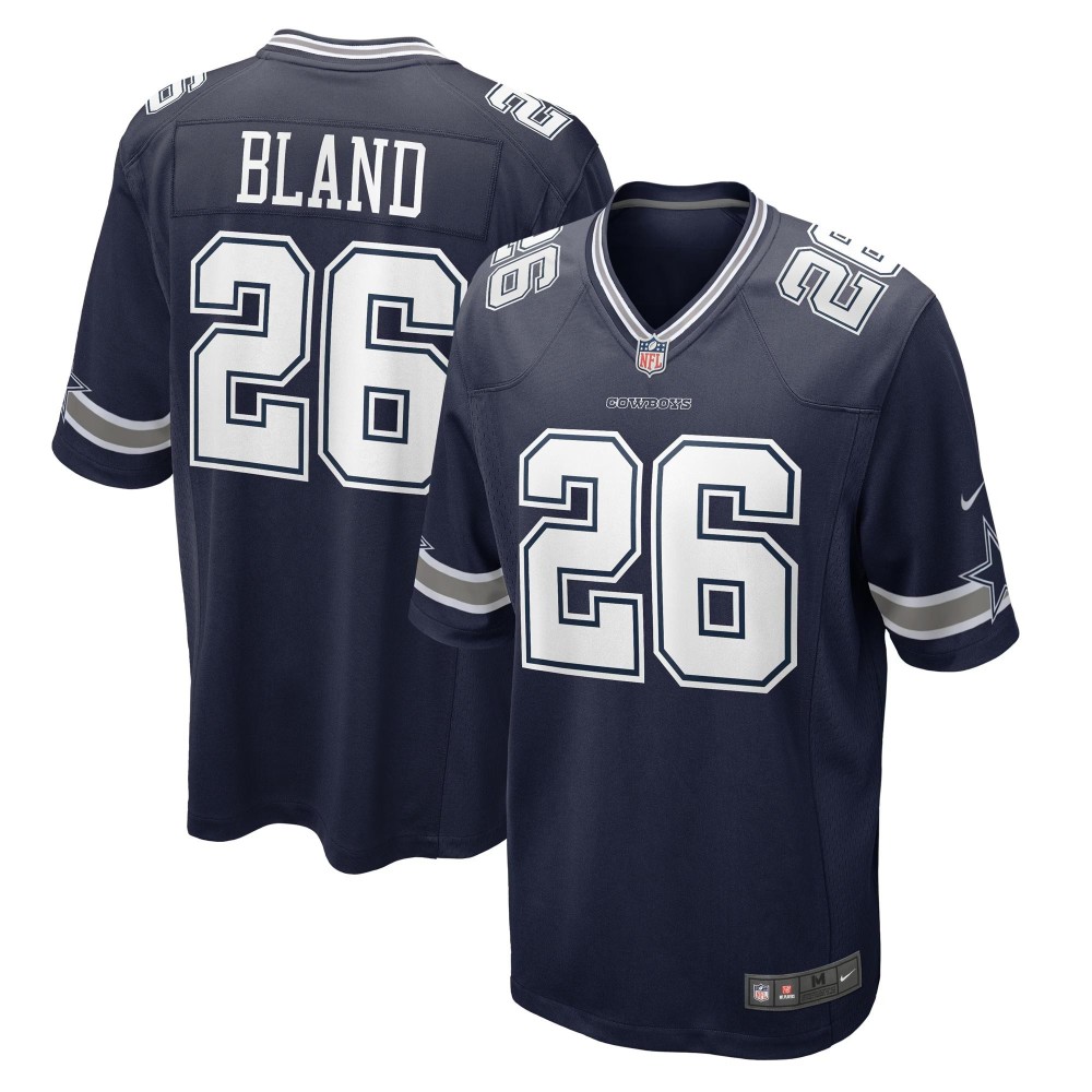 Men's Dallas Cowboys DaRon Bland Number 26 Nike Navy Player Game Jersey