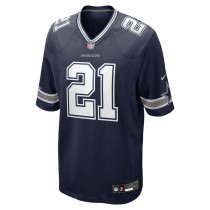 Men's Dallas Cowboys Deion Sanders Number 21 Nike Navy Team Retired Player Game Jersey