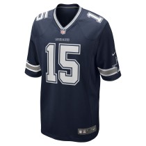 Men's Dallas Cowboys Ezekiel Elliott Number 15 Nike Navy Team Game Jersey