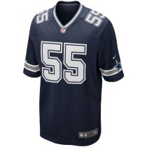 Men's Dallas Cowboys Leighton Vander Esch Number 55 Nike Navy Team Game Jersey