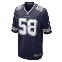 Men's Dallas Cowboys Mazi Smith Number 58 Nike Navy Game Jersey