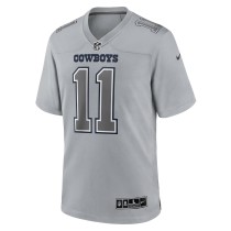 Men's Dallas Cowboys Micah Parsons Number 11 Nike Gray Atmosphere Fashion Game Jersey