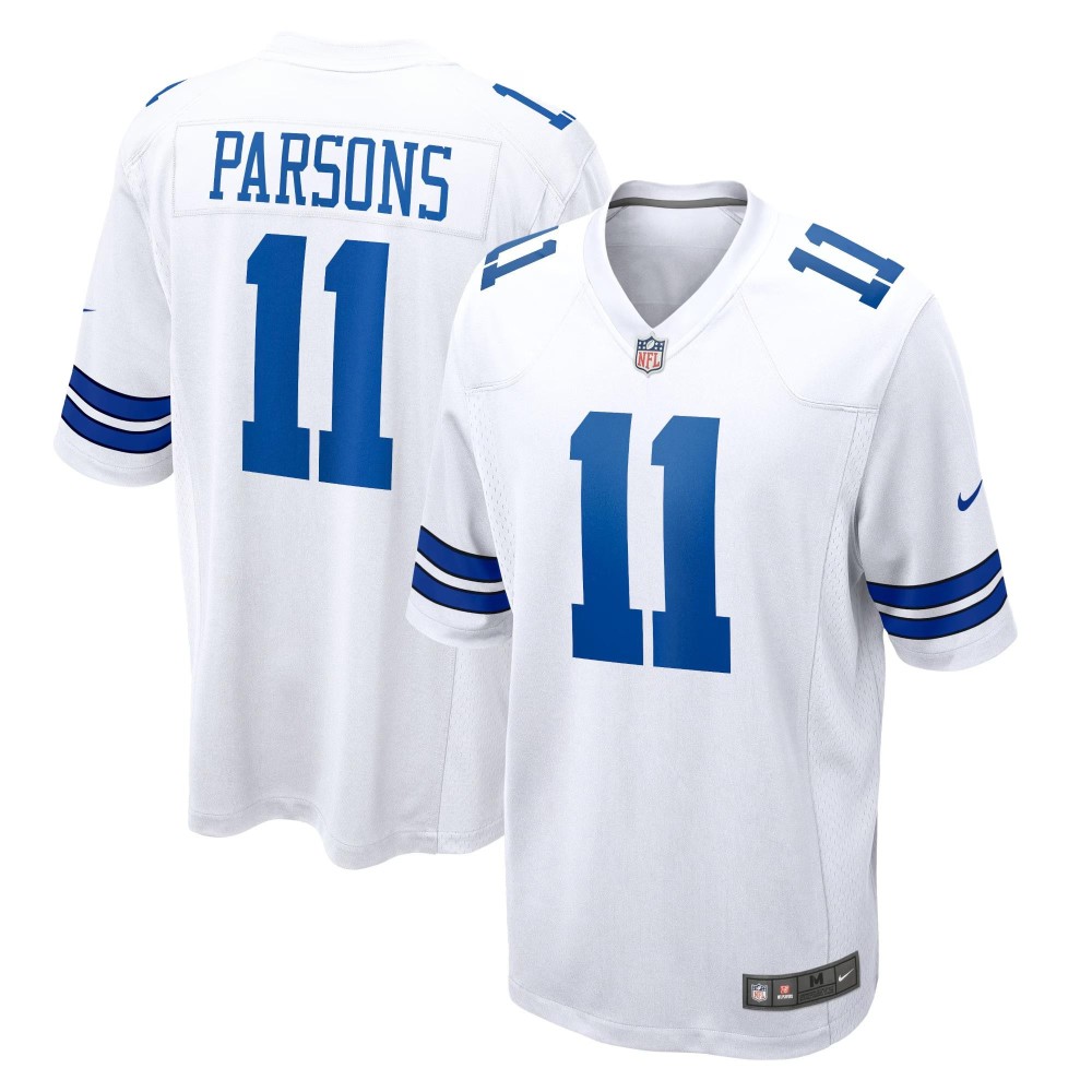 Men's Dallas Cowboys Micah Parsons Number 11 Nike White Game Player Jersey