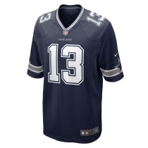 Men's Dallas Cowboys Michael Gallup Number 13 Nike Navy Game Jersey