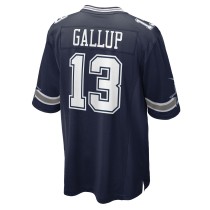 Men's Dallas Cowboys Michael Gallup Number 13 Nike Navy Game Jersey