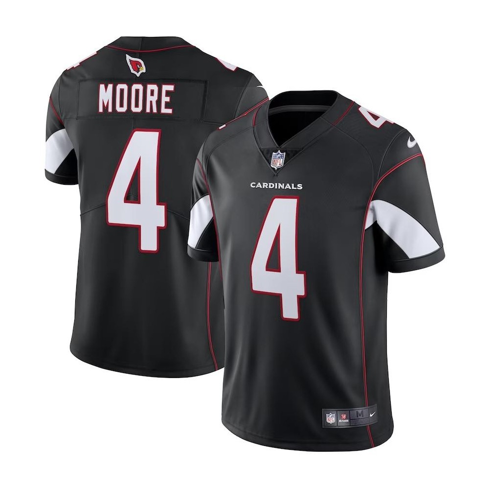 Men's Arizona Cardinals Rondale Moore Number 4 Nike Black Alternate Vapor Limited Jersey