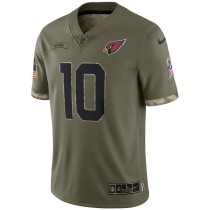 Men's Arizona Cardinals DeAndre Hopkins Number 10 Nike Olive 2022 Salute To Service Limited Jersey