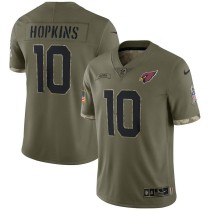 Men's Arizona Cardinals DeAndre Hopkins Number 10 Nike Olive 2022 Salute To Service Limited Jersey