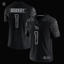 Men's Arizona Cardinals Kyler Murray Number 1 Nike Black RFLCTV Limited Jersey