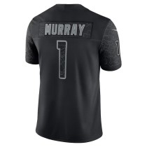 Men's Arizona Cardinals Kyler Murray Number 1 Nike Black RFLCTV Limited Jersey