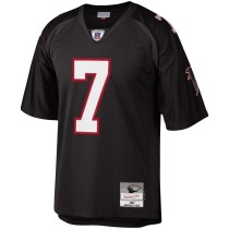 Men's Atlanta Falcons Michael Vick Number 7 Mitchell & Ness Black Legacy Replica Jersey