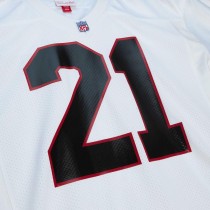 Men's Atlanta Falcons 1991 Deion Sanders Number 21 Mitchell & Ness White Authentic Throwback Retired Player Jersey