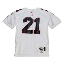 Men's Atlanta Falcons 1991 Deion Sanders Number 21 Mitchell & Ness White Authentic Throwback Retired Player Jersey