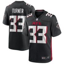 Men's Atlanta Falcons Michael Turner Number 33 Nike Black Game Retired Player Jersey