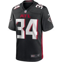 Men's Atlanta Falcons Ray Buchanan Number 34 Nike Black Game Retired Player Jersey