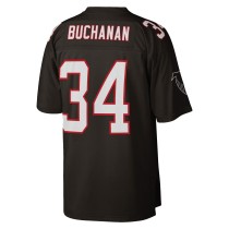 Men's Atlanta Falcons Ray Buchanan Number 34 Mitchell & Ness Black Retired Player Legacy Replica Jersey