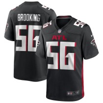 Men's Atlanta Falcons Keith Brooking Number 56 Nike Black Game Retired Player Jersey