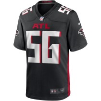 Men's Atlanta Falcons Keith Brooking Number 56 Nike Black Game Retired Player Jersey