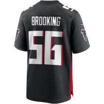 Men's Atlanta Falcons Keith Brooking Number 56 Nike Black Game Retired Player Jersey