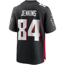 Men's Atlanta Falcons Alfred Jenkins Number 84 Nike Black Game Retired Player Jersey