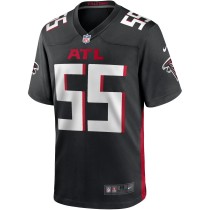 Men's Atlanta Falcons John Abraham Number 55 Nike Black Game Retired Player Jersey