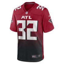 Men's Atlanta Falcons Jamal Anderson Number 32 Nike Black Game Retired Player Jersey