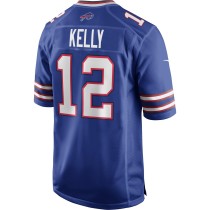 Men's Buffalo Bills Jim Kelly Number 12 Nike Royal Game Retired Player Jersey