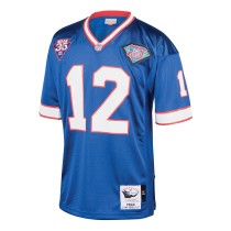 Men's Buffalo Bills 1994 Jim Kelly Number 12 Mitchell & Ness Royal Authentic Throwback Retired Player Jersey