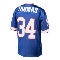 Men's Buffalo Bills 1985 Thurman Thomas Number 34 Mitchell & Ness Royal Authentic Throwback Retired Player Jersey