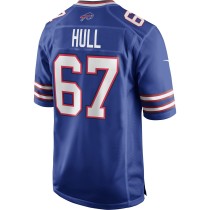 Men's Buffalo Bills Kent Hull Number 67 Nike Royal Game Retired Player Jersey