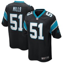 Men's Carolina Panthers Sam Mills Number 51 Nike Black Game Retired Player Jersey