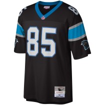 Men's Carolina Panthers Wesley Walls Number 85 Mitchell & Ness Black Legacy Replica Jersey