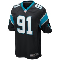 Men's Carolina Panthers Kevin Greene Number 91 Nike Black Game Retired Player Jersey