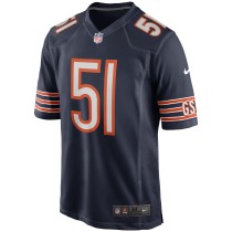 Men's Chicago Bears Dick Butkus Number 51 Nike Navy Game Retired Player Jersey