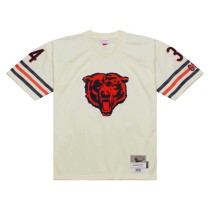 Men's Chicago Bears Walter Payton Number 34 Mitchell & Ness Cream Chainstitch Legacy Jersey