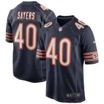 Men's Chicago Bears Gale Sayers Number 40 Nike Navy Game Retired Player Jersey