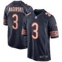 Men's Chicago Bears Bronko Nagurski Number 3 Nike Navy Game Retired Player Jersey